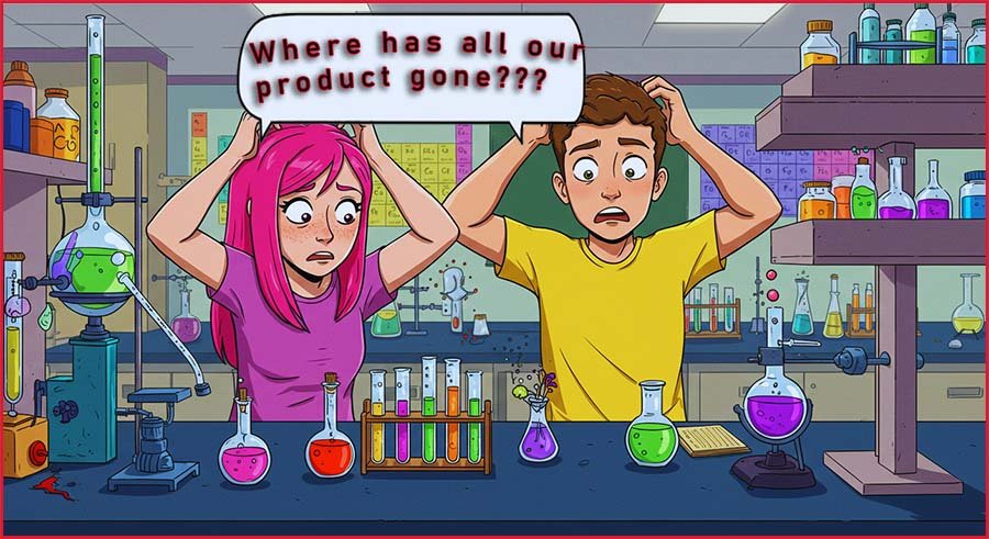 Students in the lab realise that their actual yield is very different from the theoretical or calculated yield.